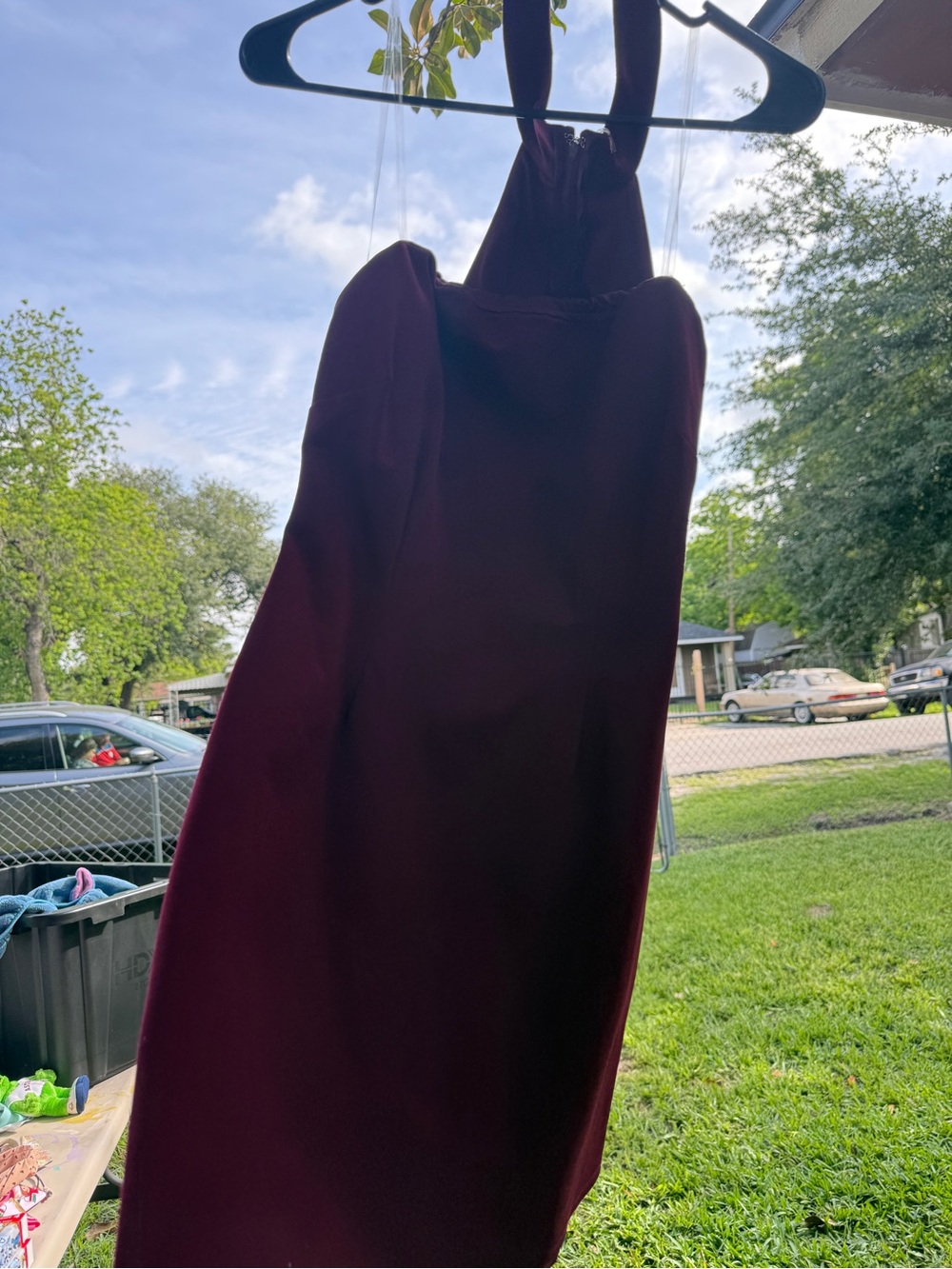 Speechless Burgundy Halter Midi Dress